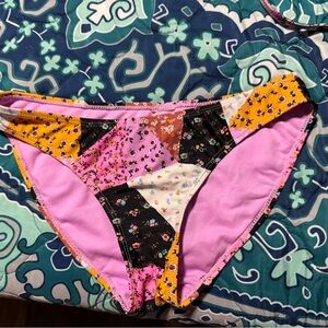 Colorful Patchwork Kids Bikini Bottom